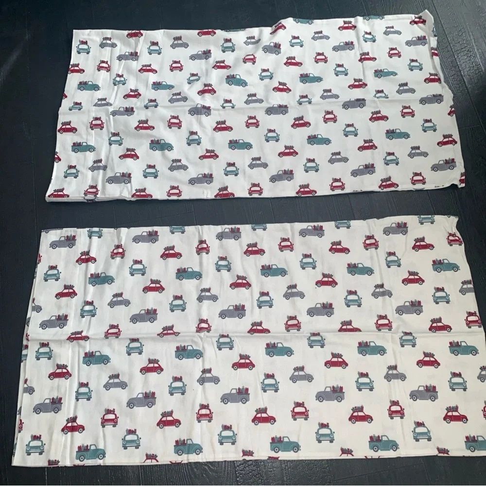 North Pole Trading Co. Flannel‎ King Pillowcases Set Of 2 Cotton Christmas NWOT